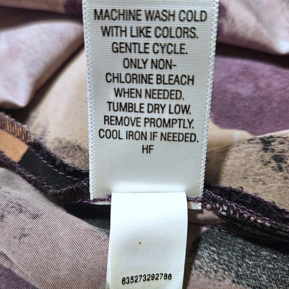 Simply Vera Vera Wang Sz 4 Abstract Print Sleeveless Dress Full Zip Back Office - Picture 12 of 16